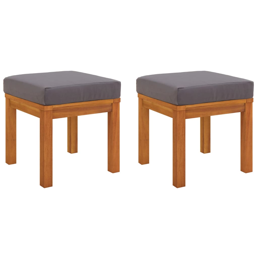 Vrtni stolci s jastucima 2 kom 40x40x42 cm od bagremovog drva