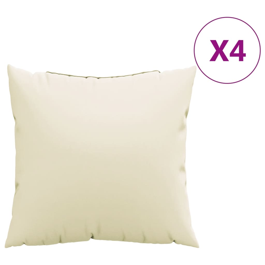 Jastuci za sofu 4 kom krem 50 x 50 cm od tkanine