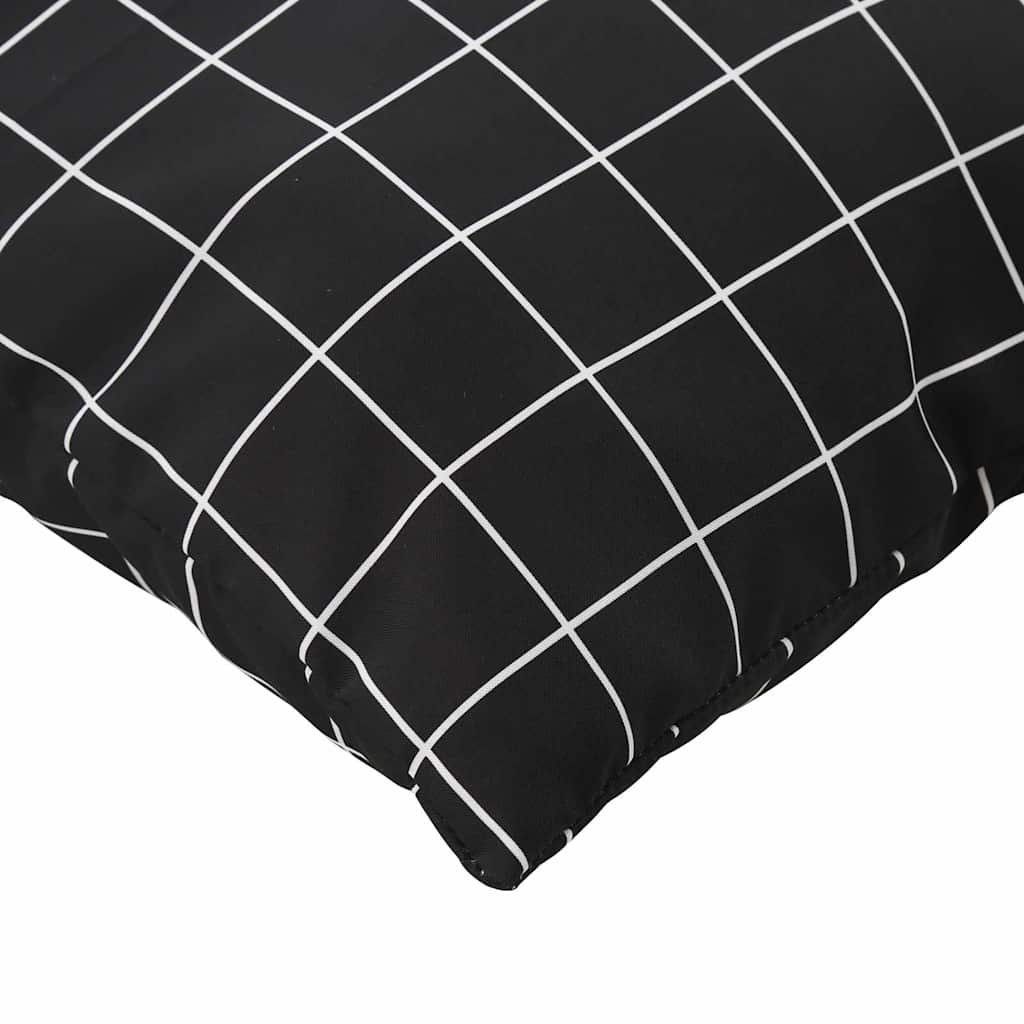 Jastučići za raspršenje Kockasto 4 pcs Crna Karirana 50 x 50 cm