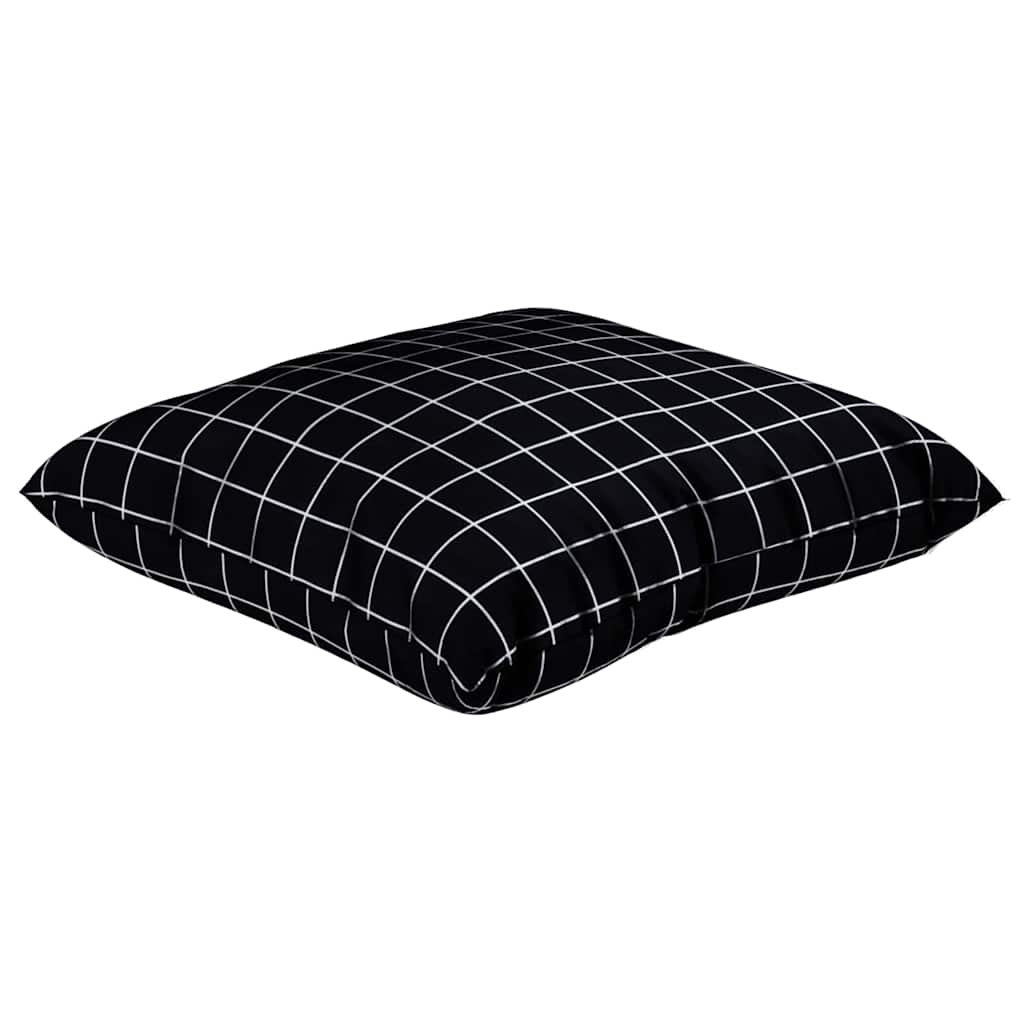 Jastučići za raspršenje Kockasto 4 pcs Crna Karirana 50 x 50 cm