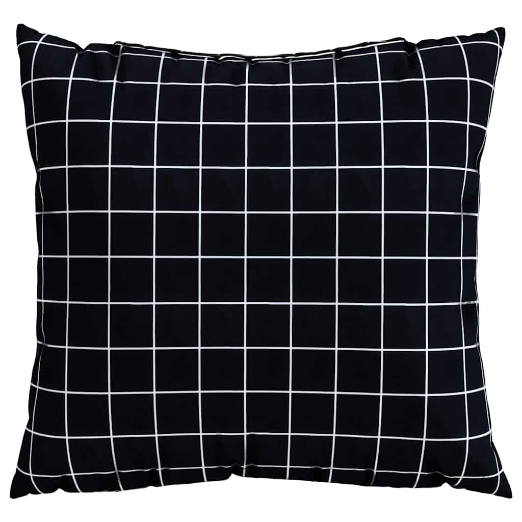 Jastučići za raspršenje Kockasto 4 pcs Crna Karirana 50 x 50 cm