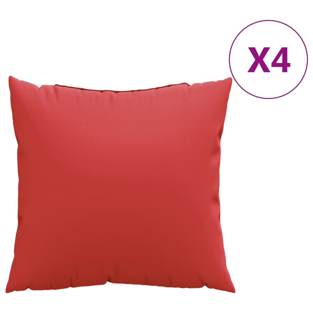 Jastuci za sofu 4 kom crveni 60 x 60 cm od tkanine