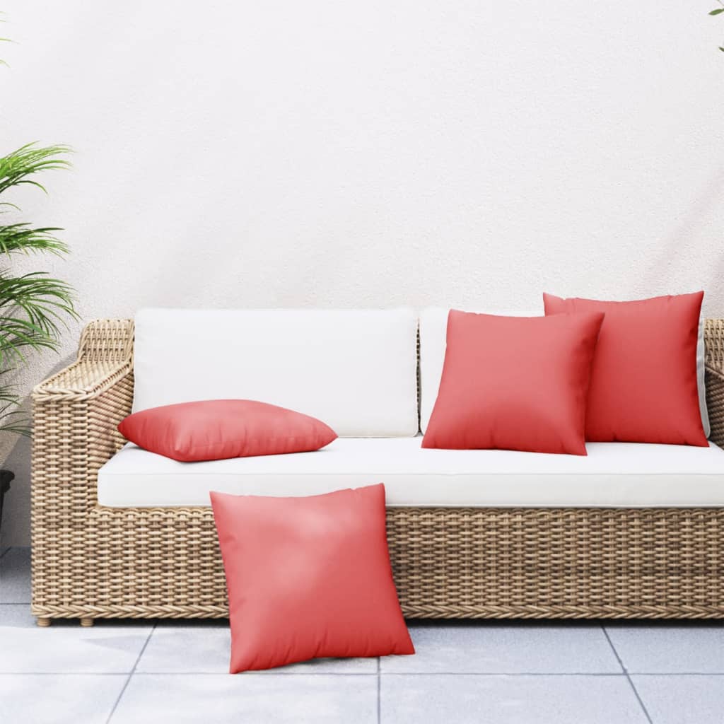 Jastuci za sofu 4 kom crveni 60 x 60 cm od tkanine