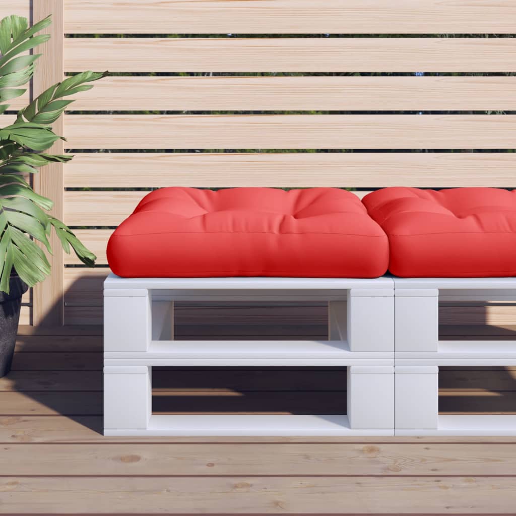 Jastuk za palete crveni 60 x 60 x 12 cm od tkanine