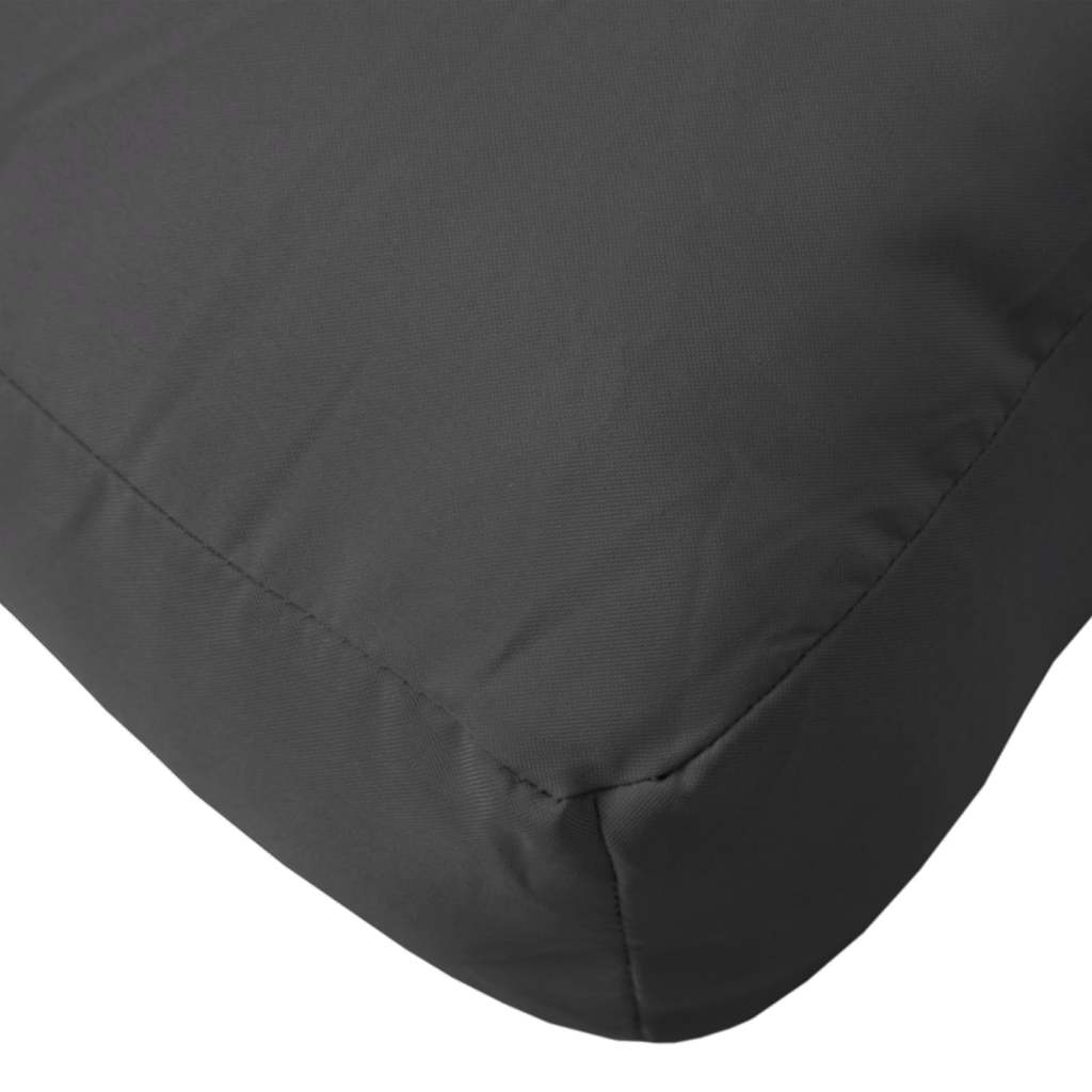 Jastuk za palete crni 60 x 60 x 12 cm od tkanine