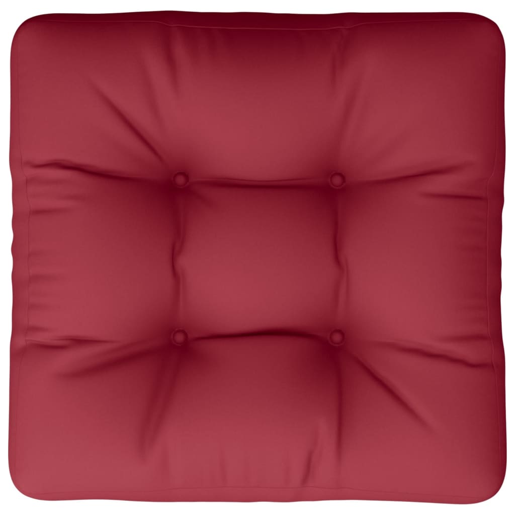 Jastuk za palete crvena boja vina 60 x 60 x 12 cm od tkanine