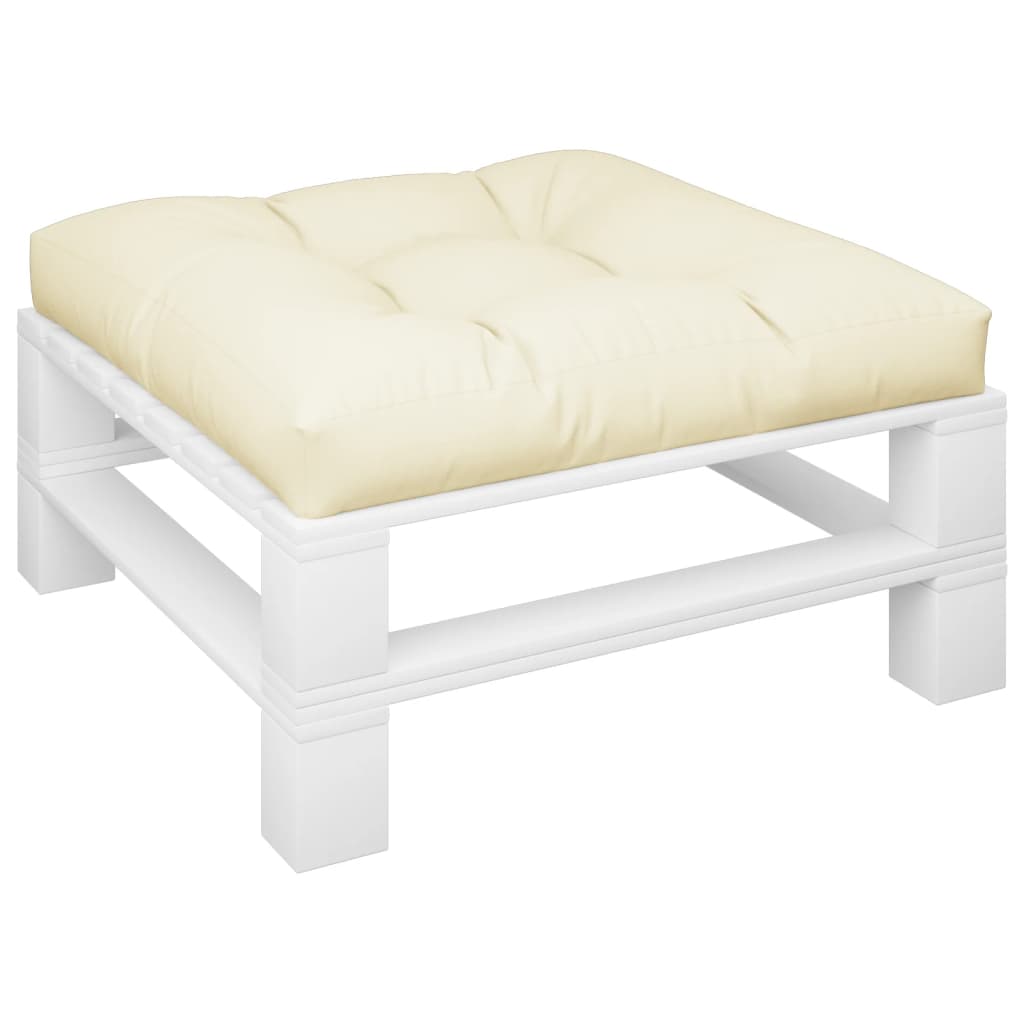 Jastuk za palete krem 70 x 70 x 12 cm od tkanine