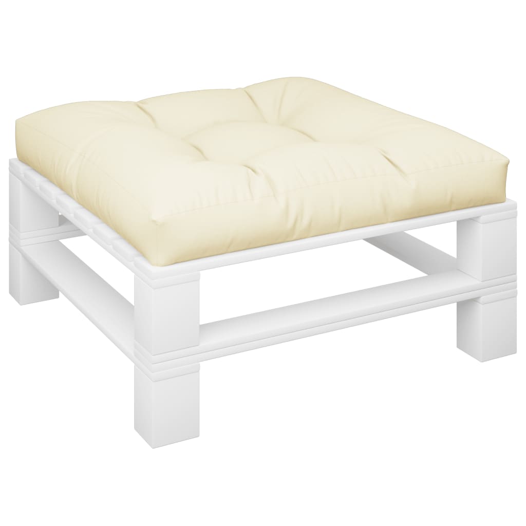 Jastuk za palete krem 80 x 80 x 12 cm od tkanine