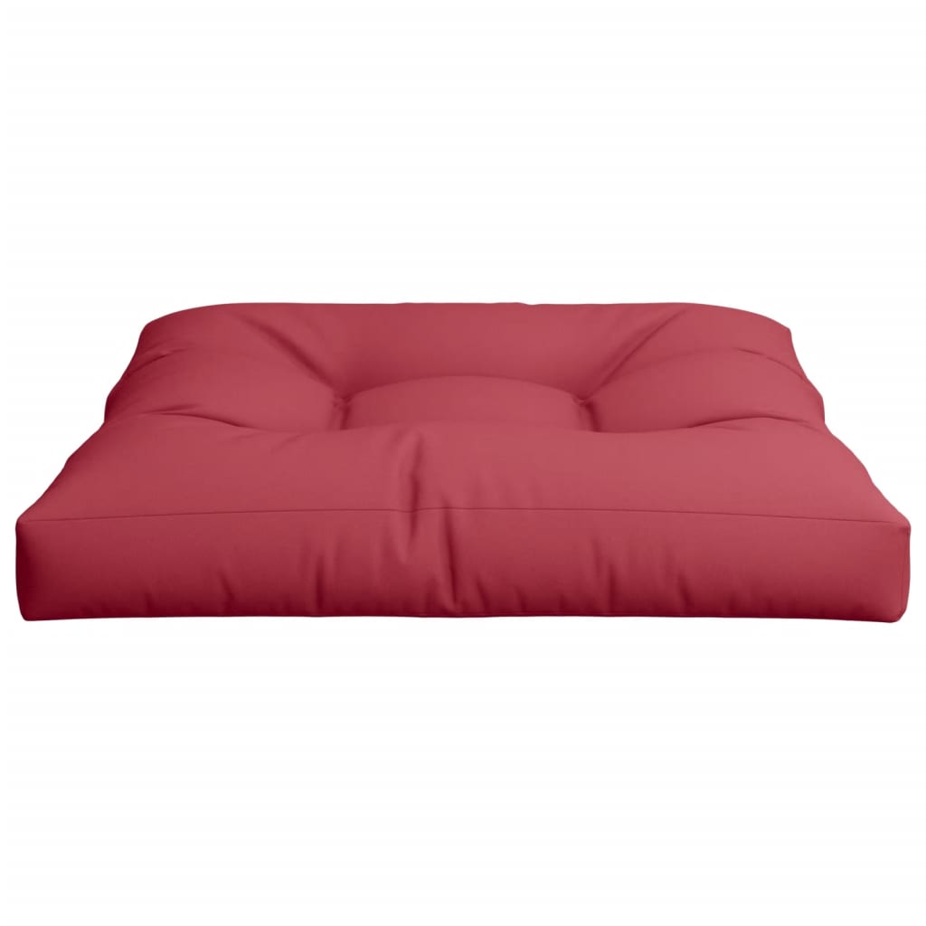 Jastuk za palete crvena boja vina 80 x 80 x 12 cm od tkanine