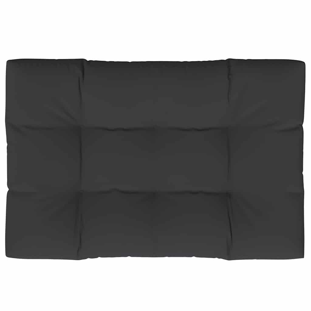 Jastuk za palete crni 120 x 80 x 12 cm od tkanine
