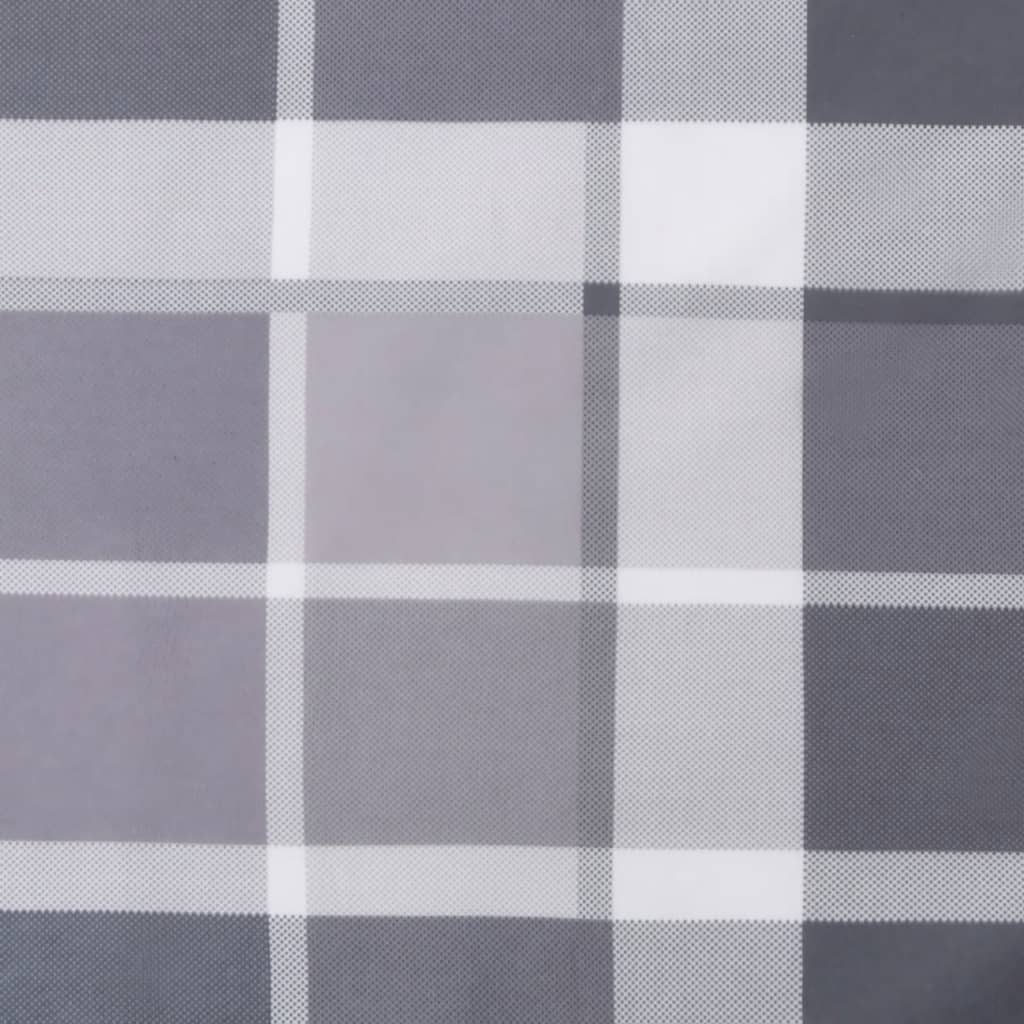 Jastuk za palete sivi karirani 120 x 80 x 12 cm od tkanine