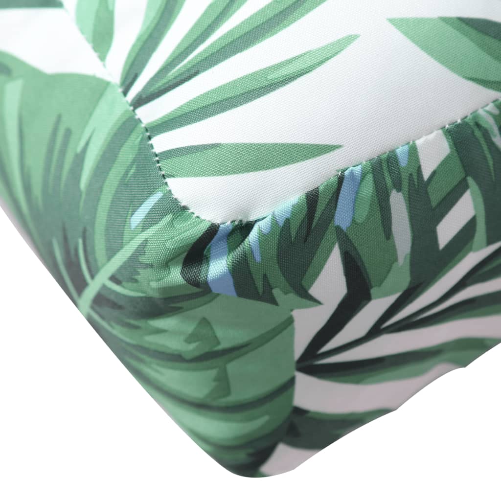Jastuk za palete s uzorkom lišća 50 x 40 x 12 cm od tkanine