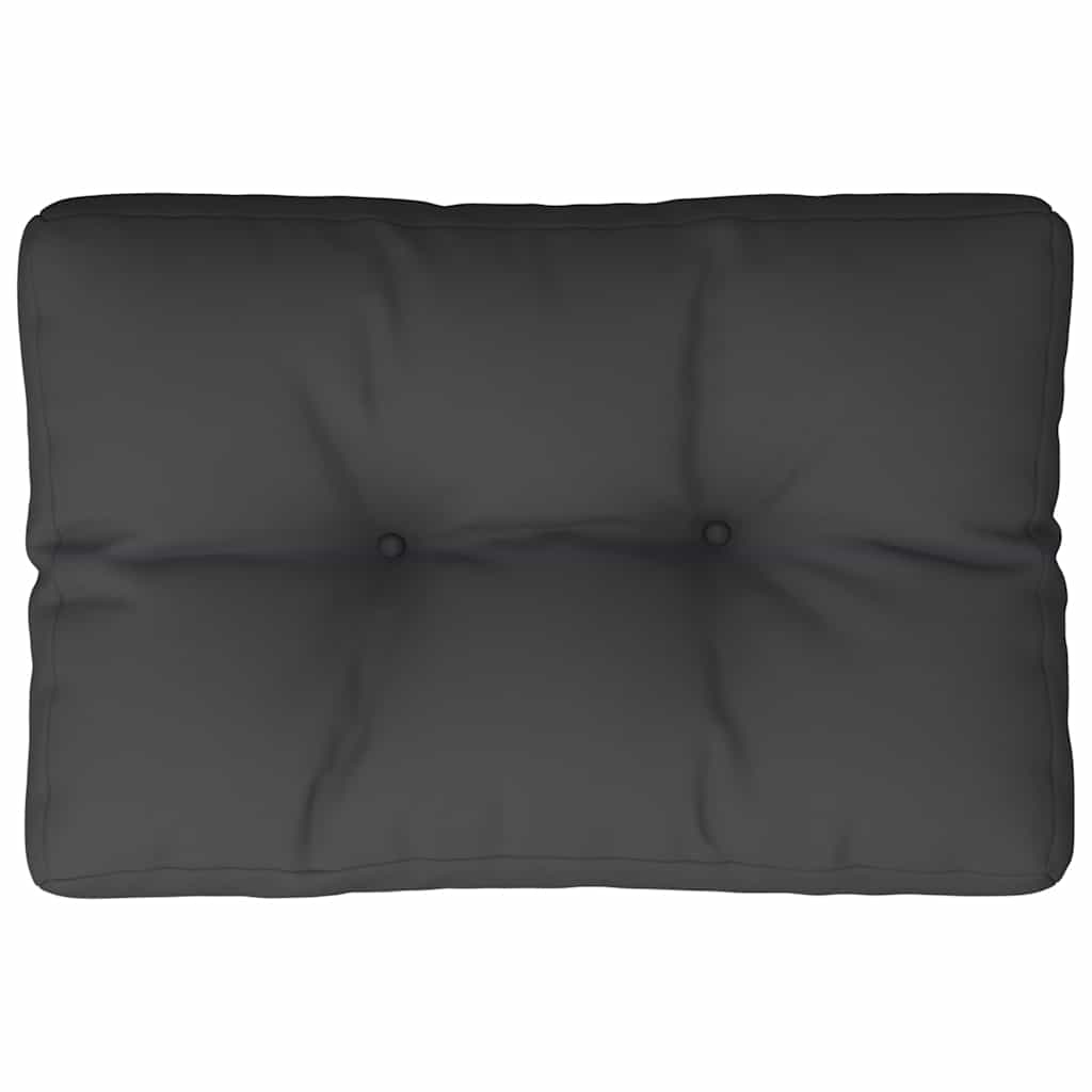 Jastuk za palete crni 60 x 40 x 12 cm od tkanine