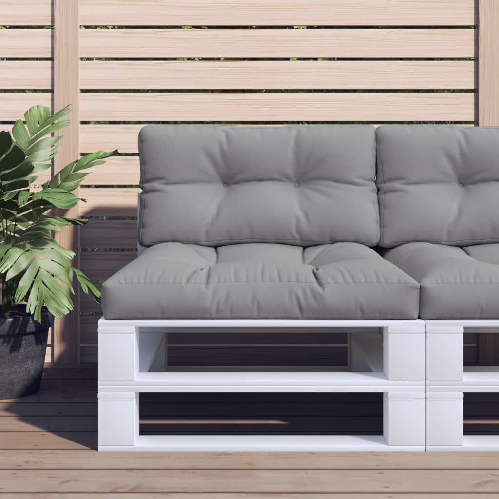 Jastuk za palete sivi 80 x 40 x 12 cm od tkanine