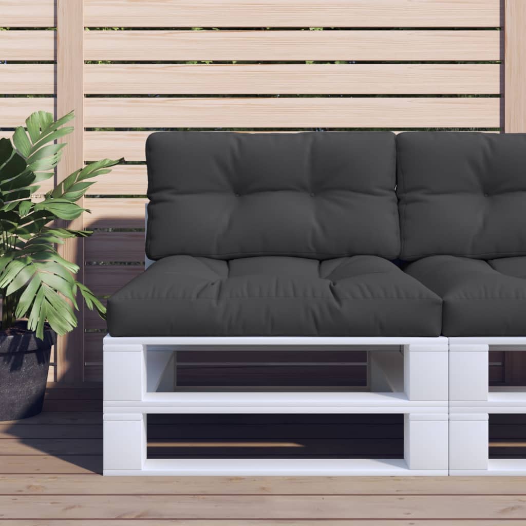 Jastuk za palete crni 80 x 40 x 12 cm od tkanine