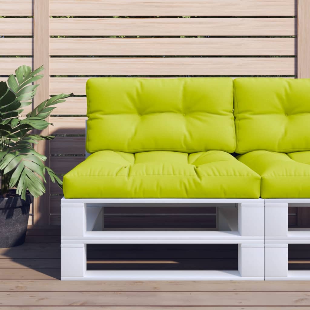Jastuk za palete jarkozeleni 80 x 40 x 12 cm od tkanine