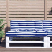 Jastuk za palete plavo-bijeli prugasti 120x40x12 cm od tkanine