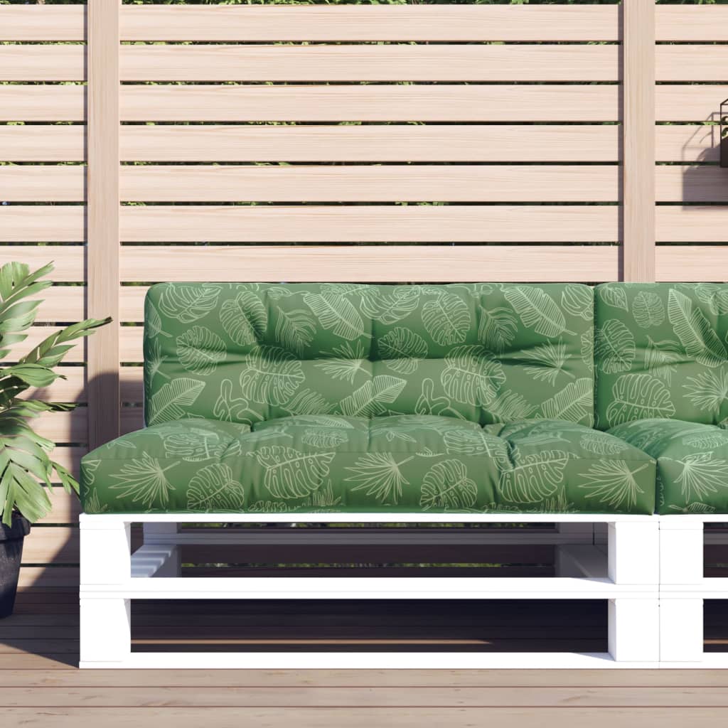 Jastuk za palete s uzorkom lišća 120 x 40 x 12 cm od tkanine