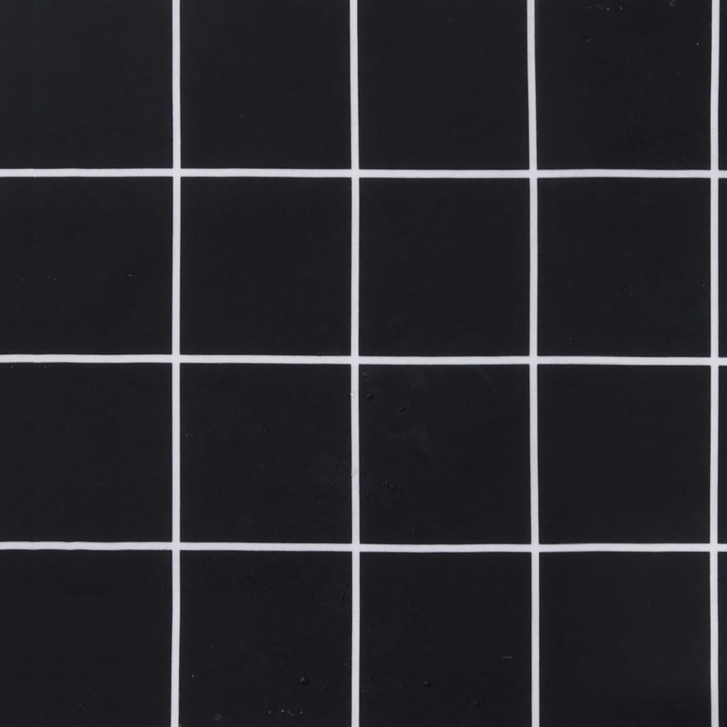 Jastuci za vrtne stolice 6 kom crni karirani 50x50x4 cm tkanina