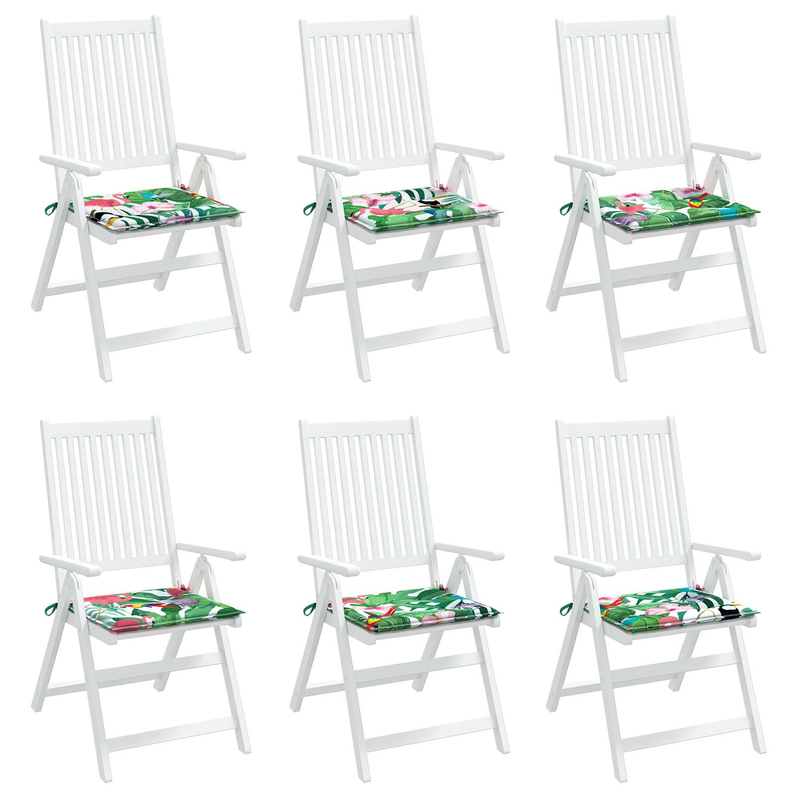 Jastučići za stolice 6 pcs Šareni 50 x 50 x 4 cm Oxford tkanina