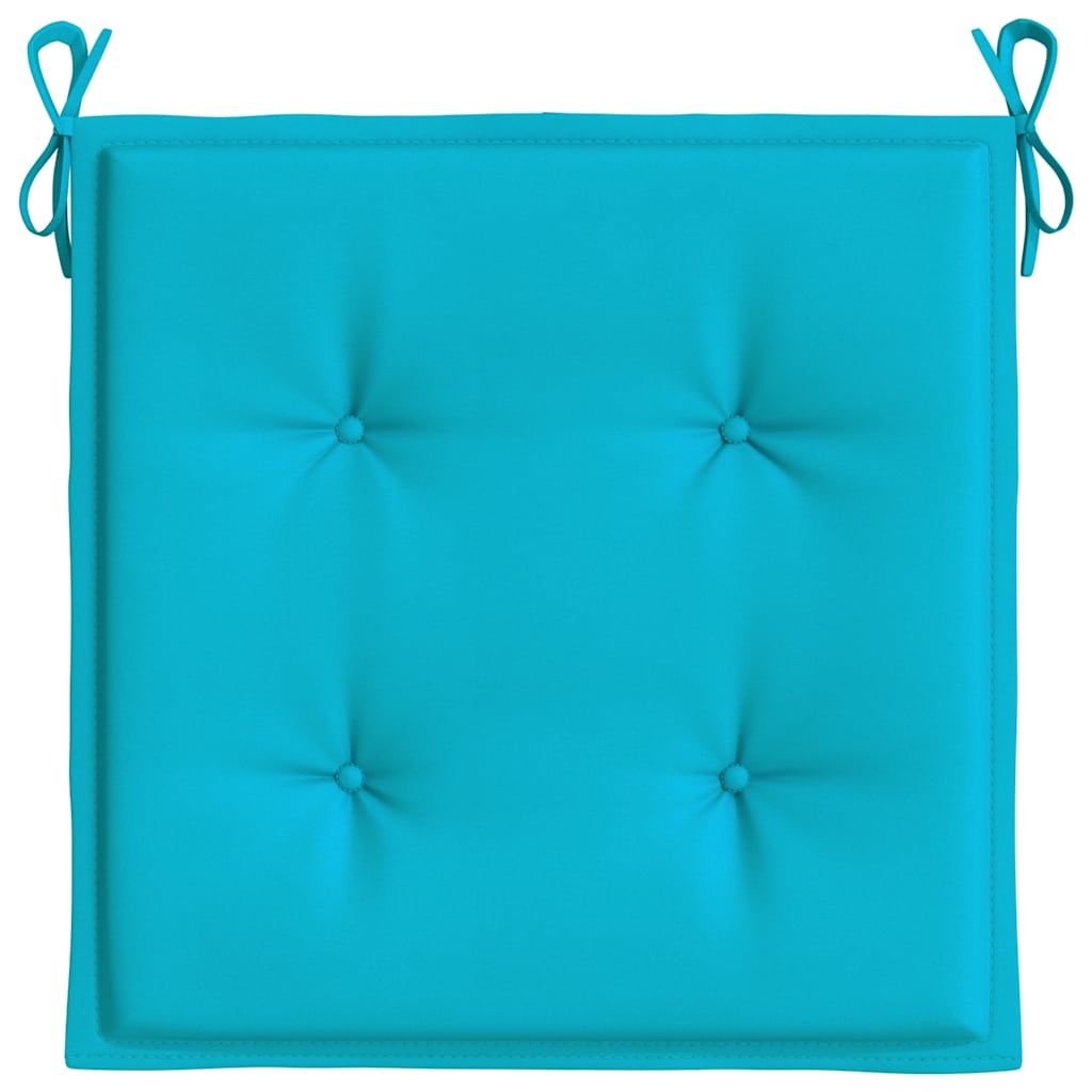 Jastuci za vrtne stolice 4 kom tirkizni 50x50x4 cm od tkanine
