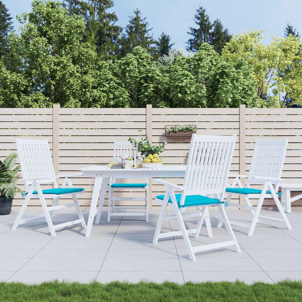 Jastuci za vrtne stolice 4 kom tirkizni 50x50x4 cm od tkanine