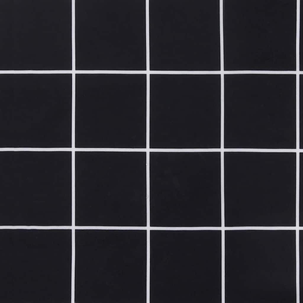 Jastuk za vrtnu klupu crni karirani 150x50x4 cm tkanina Oxford