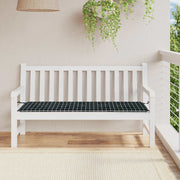 Jastuk za vrtnu klupu crni karirani 150x50x4 cm tkanina Oxford