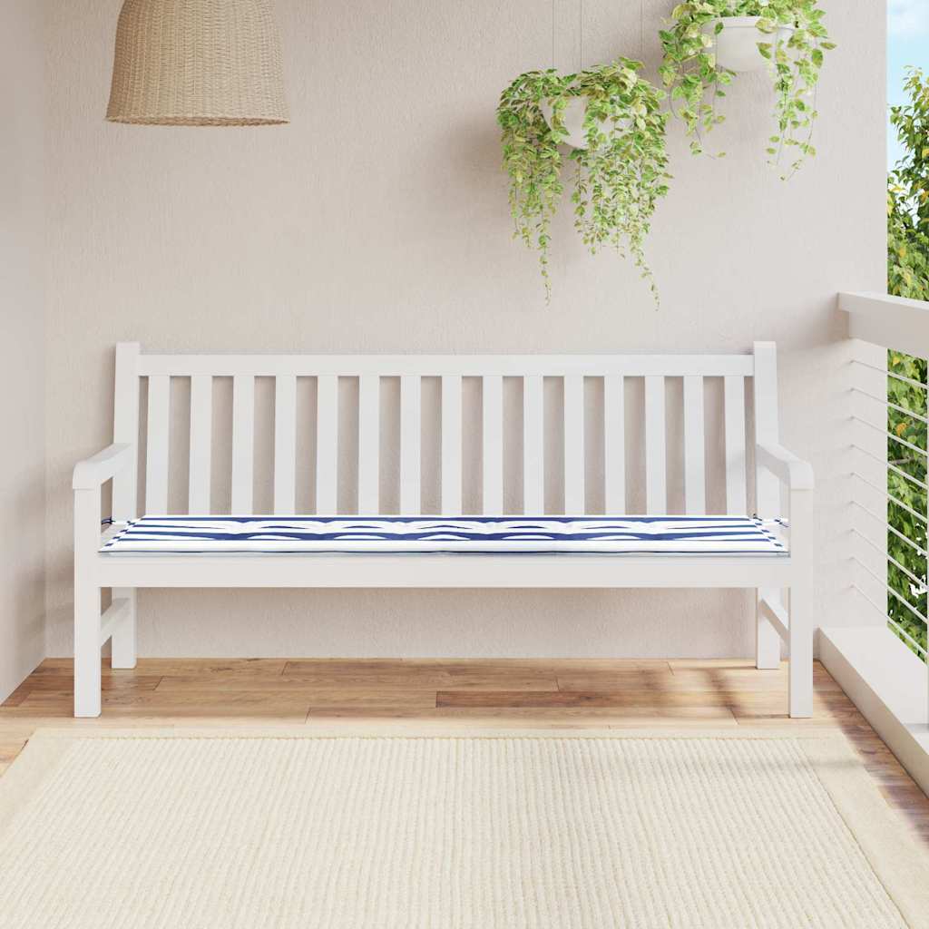 Jastučić za klupu Crna Karirana 150 x 50 x 3 cm Oxford tkanina