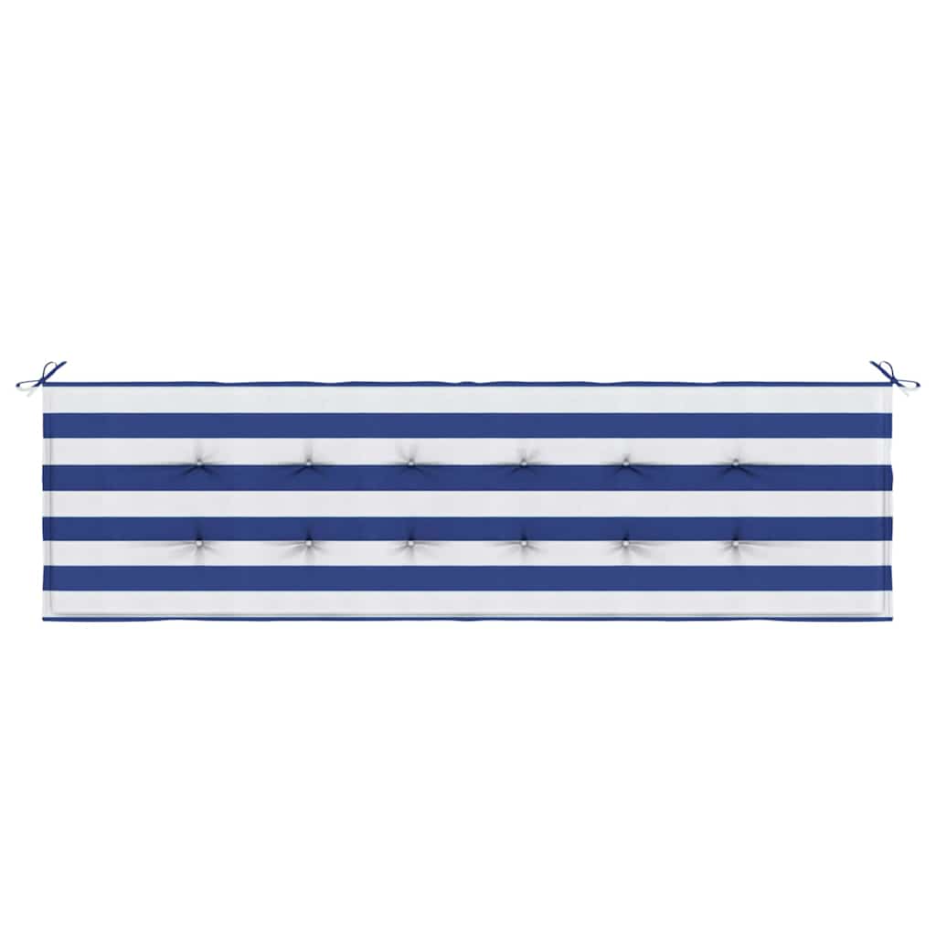 Jastučić za klupu Crna Karirana 150 x 50 x 3 cm Oxford tkanina