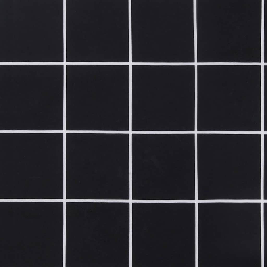 Jastuk za vrtnu klupu crni karirani 200x50x4 cm od tkanine