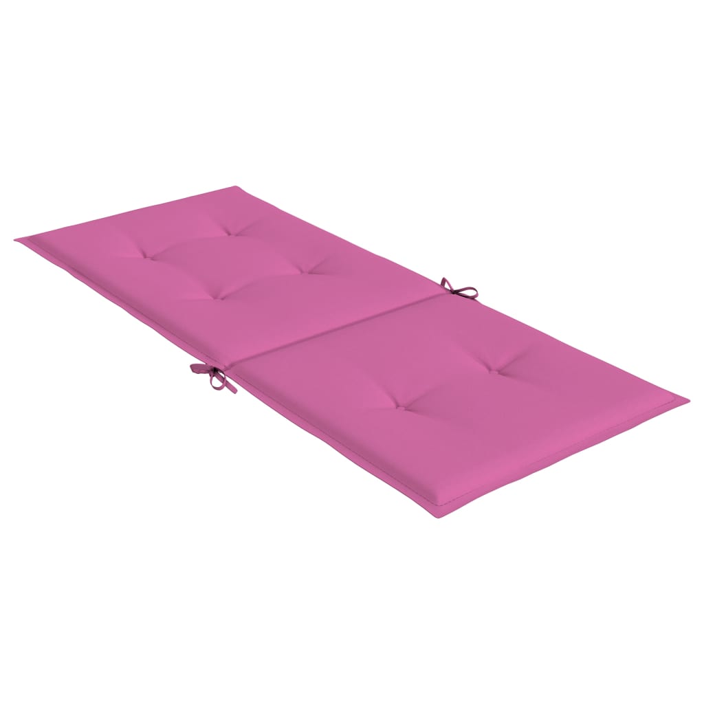Vrtni jastuci za stolice 2 kom ružičasti 120x50x3 cm od tkanine