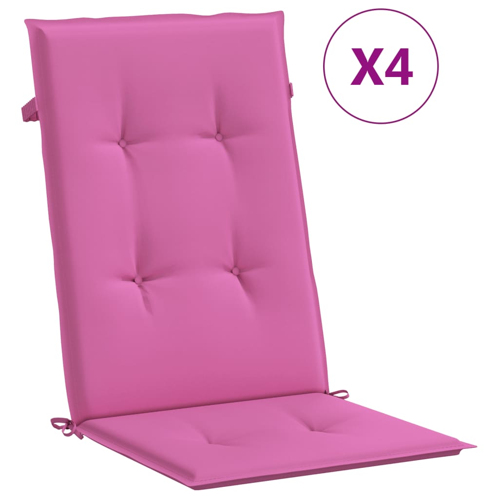 Jastuci za stolicu s visokim naslonom 4 kom ružičasti tkanina