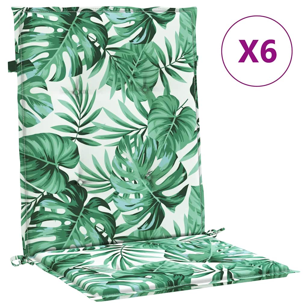 Jastučići za leđa List 6 pcs Uzorak lista 100 x 50 x 3 cm