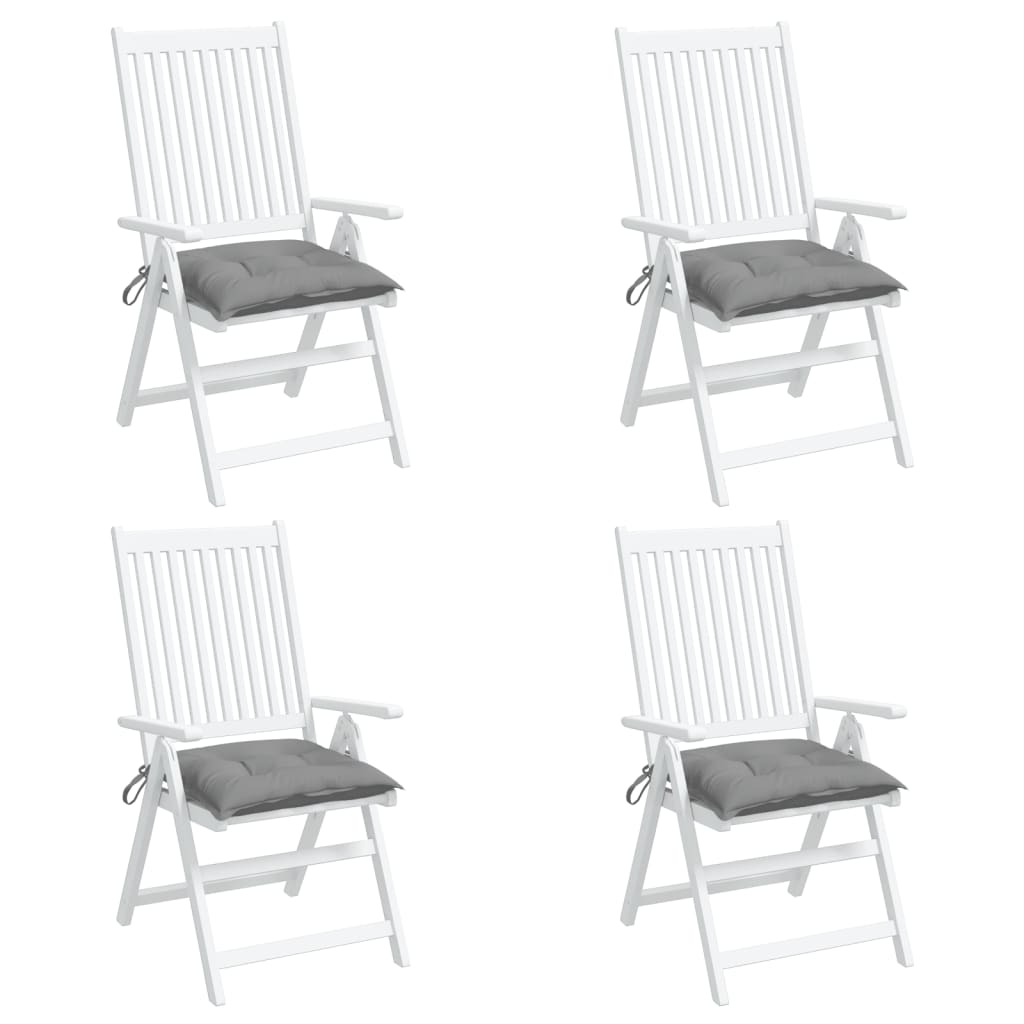 Jastuci za stolice 4 kom sivi 40 x 40 x 7 cm od tkanine Oxford