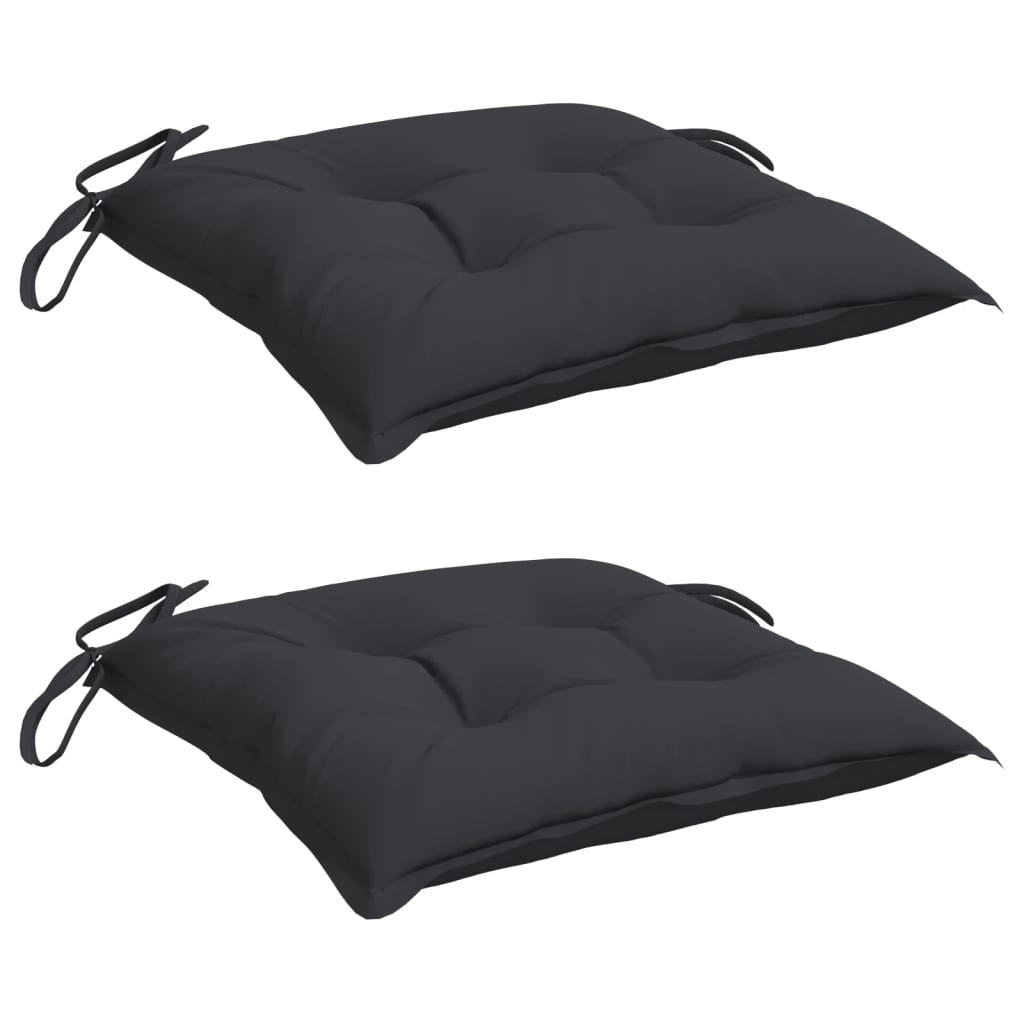 Jastuci za stolice 2 kom crni 40 x 40 x 7 cm od tkanine Oxford