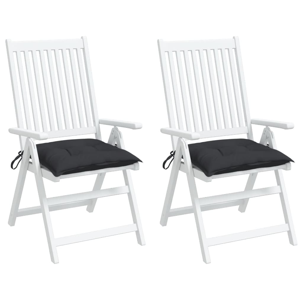 Jastuci za stolice 2 kom crni 40 x 40 x 7 cm od tkanine Oxford