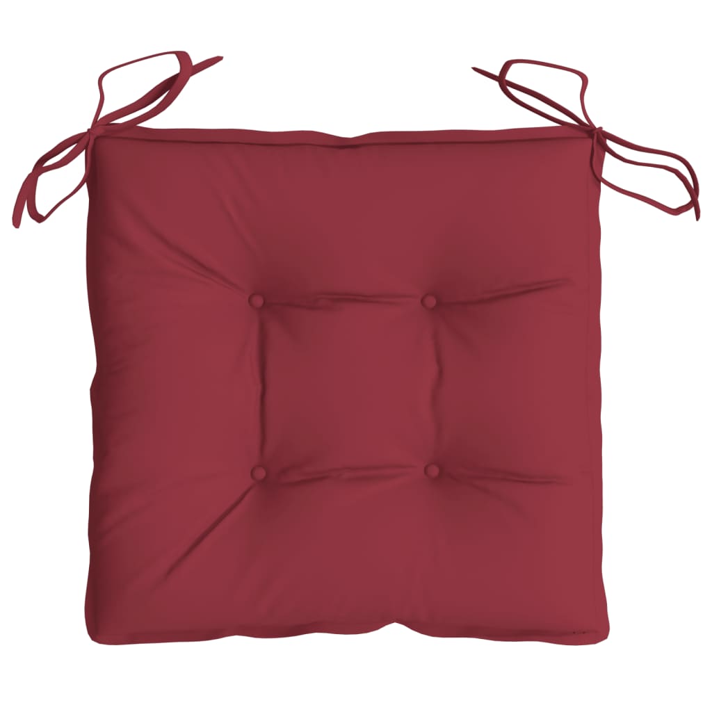 Jastuci za stolice 4 kom boja vina 40x40x7 cm tkanina Oxford