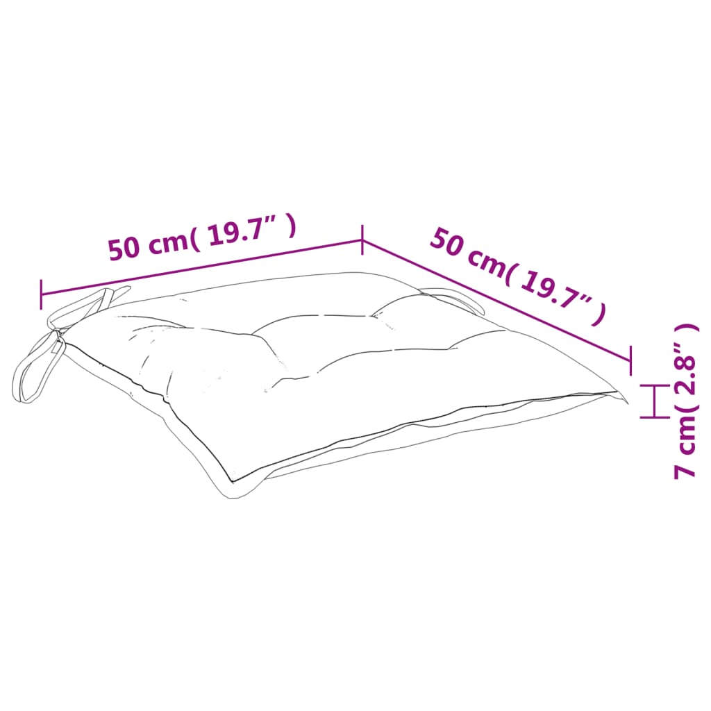 Jastuci za stolice 2 kom antracit 50x50x7 cm od tkanine Oxford