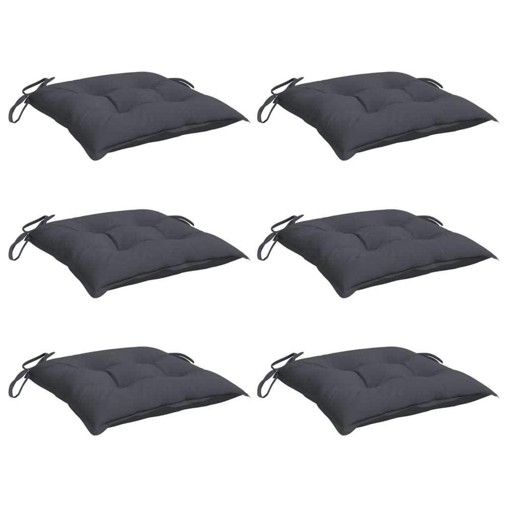 Jastuci za stolice 6 kom antracit 50x50x7 cm od tkanine Oxford