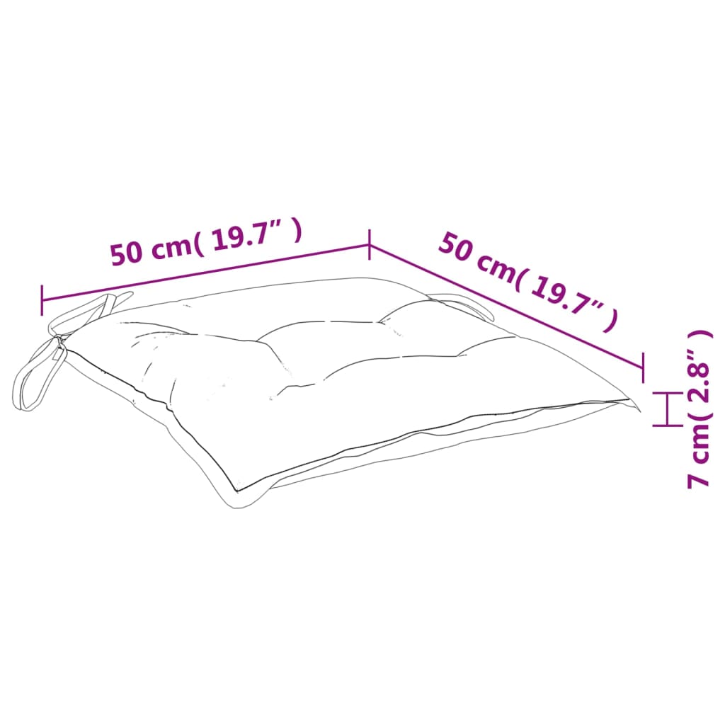 Jastuci za stolice 6 kom višebojni 50 x 50 x 7 cm od tkanine