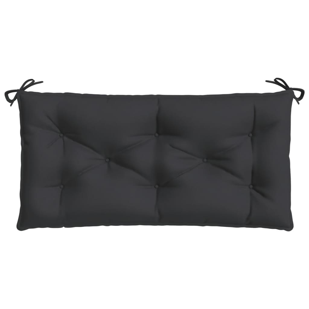 Jastuk za vrtnu klupu crni 100 x 50 x 7 cm od tkanine Oxford