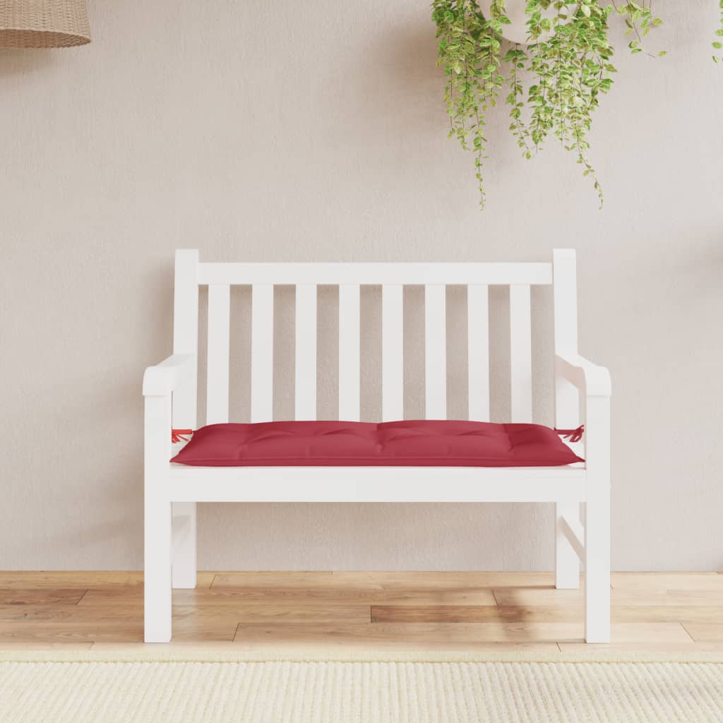 Jastuk za vrtnu klupu boja vina 100 x 50 x 7 cm tkanina Oxford