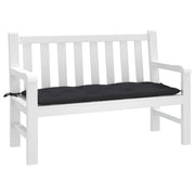 Jastuk za vrtnu klupu crni 120 x 50 x 7 cm od tkanine Oxford