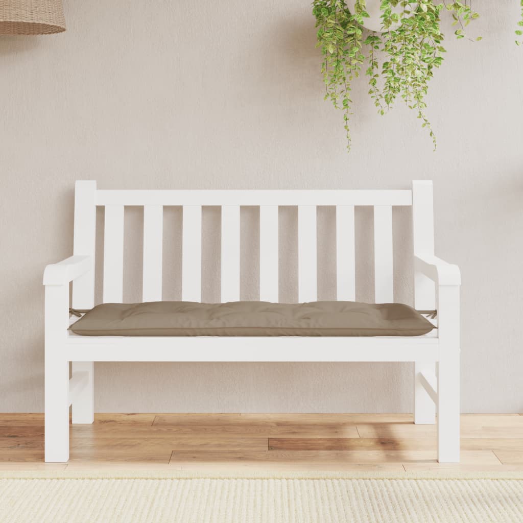 Jastuk za vrtnu klupu smeđesivi 120 x 50 x 7 cm tkanina Oxford