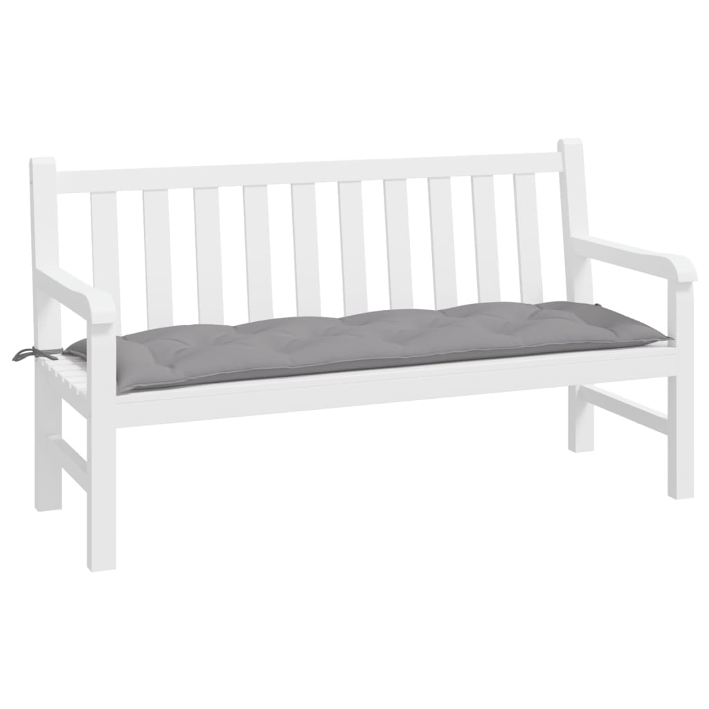 Jastuk za vrtnu klupu sivi 150 x 50 x 7 cm od tkanine Oxford