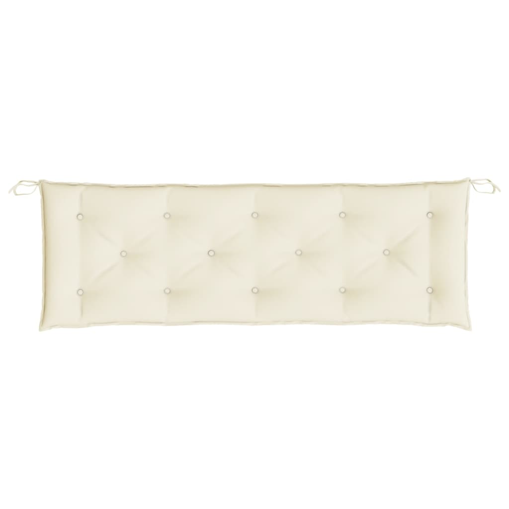 Jastuk za vrtnu klupu krem 150 x 50 x 7 cm od tkanine Oxford