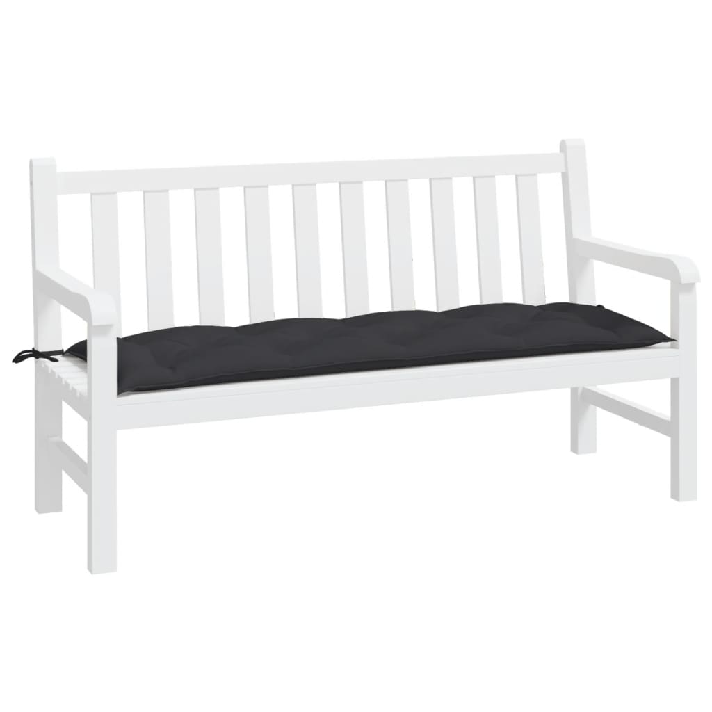 Jastuk za vrtnu klupu crni 150 x 50 x 7 cm od tkanine Oxford