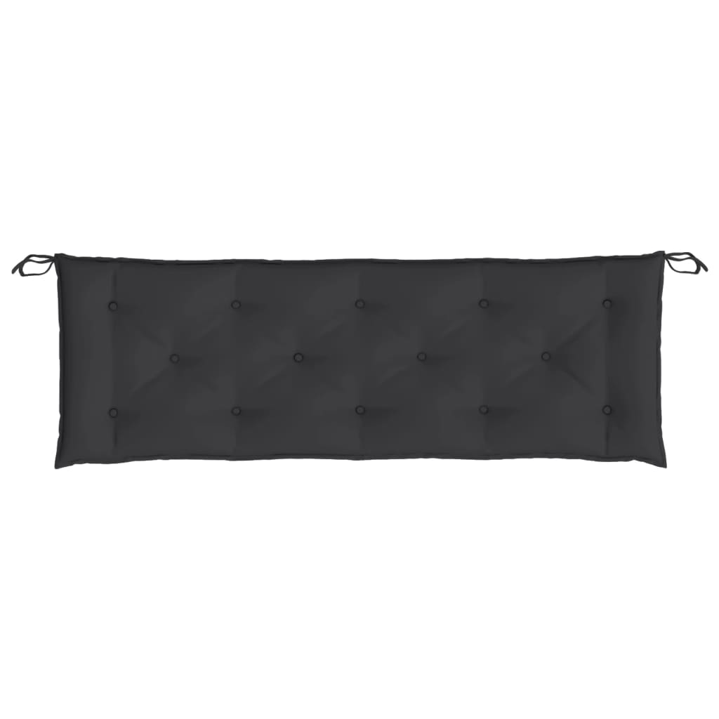 Jastuk za vrtnu klupu crni 150 x 50 x 7 cm od tkanine Oxford