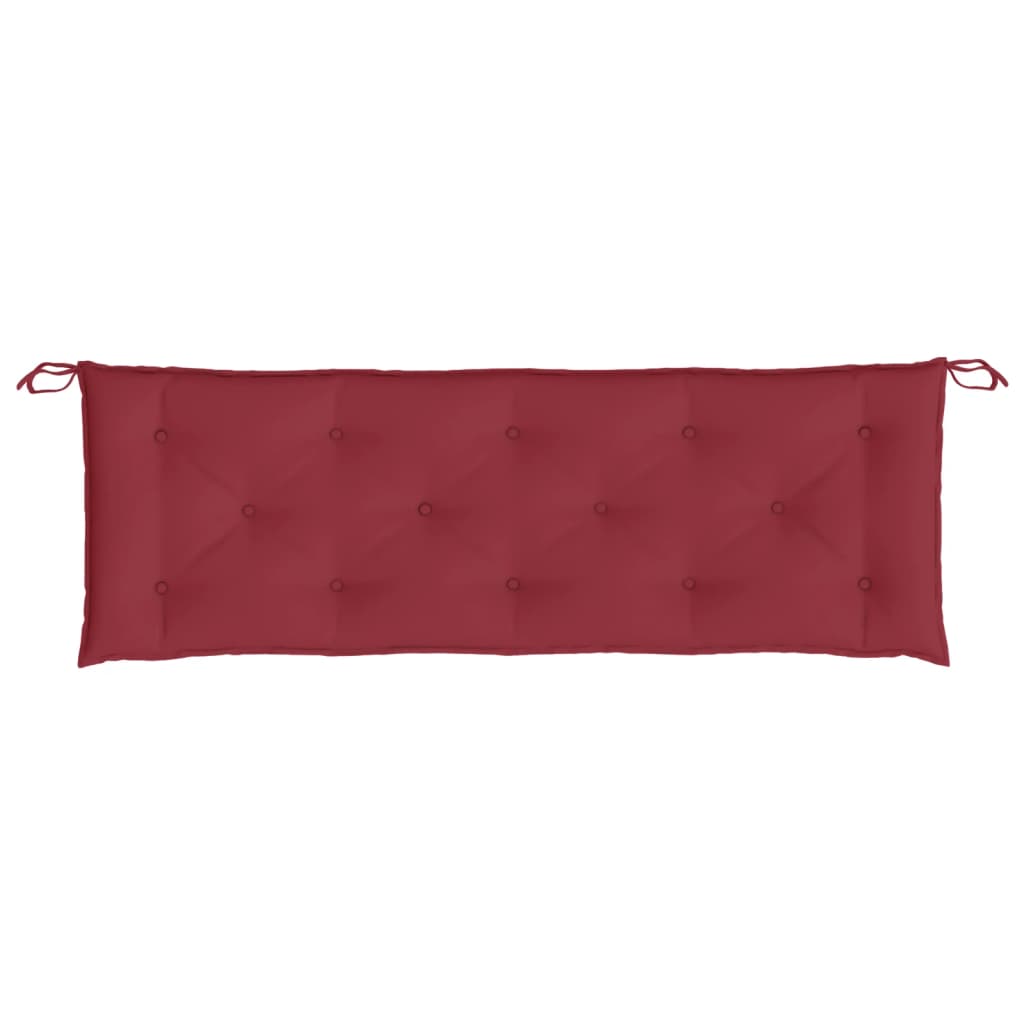 Jastuk za vrtnu klupu boja vina 150 x 50 x 7 cm tkanina Oxford